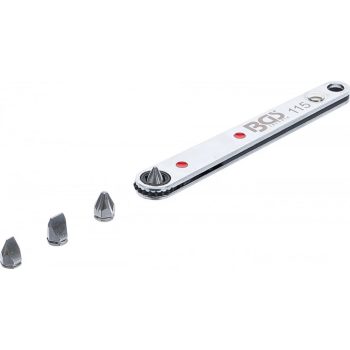   BGS technic Clichet special pentru biți, ultra subţire | Antrenat prin 6 colțuri interior 6,3 mm (1/4") | incl. 4 biţi speciali (BGS 115)