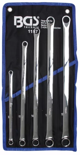 BGS technic Set chei inelare duble | extra lungi | 8 - 19 mm | 5 piese (BGS 1187)