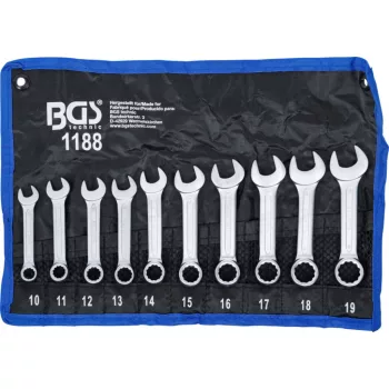   BGS technic Set chei combinate | extra scurte | 10 - 19 mm | 10 piese (BGS 1188)