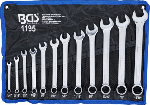 BGS technic Set chei combinate | Mărimi în ţoli | 1/4" - 15/16" | 12 piese (BGS 1195)