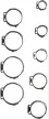 BGS technic Set coliere de furtun, material otel inox | Ø 5,8 - 21 mm | 170 piese (BGS 14115)