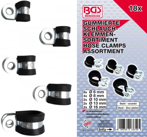 BGS technic Set coliere izolate 6-16mm pentru pozat cobluri si conducte, 18-piese (BGS 14145)