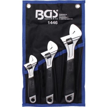   BGS technic Set chei reglabile cu rolă cu mâner moale din plastic | 3 pies (BGS 1446)