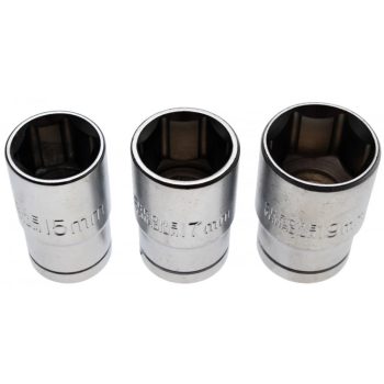   BGS DIY Set capete chei tubulare | Antrenare 12,5 mm (1/2") | 15 - 17 - 19 mm | 3 piese (BGS 15125)