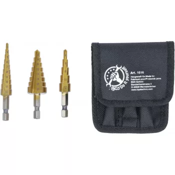   BGS DIY Set burghie în trepte HSS | 3 - 20 mm | 3 piese (BGS 1616)