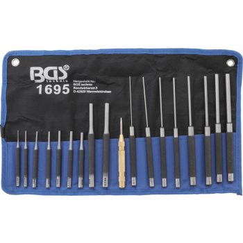   BGS technic Set dornuri lungi si scurte foarte subtir | 100 - 150 - 200 mm | 1,5 - 9,5 mm | incl. punctator | 18 piese (BGS 1695)