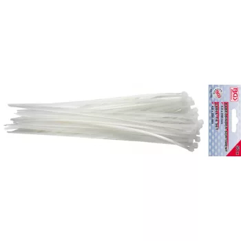   BGS technic Set coliere pentru cablu | alb | 4,8 x 250 mm | 50 piese (BGS 1788)