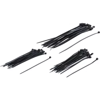   BGS DIY Set coliere pentru cablu| negru | 100 - 200 mm | 75 piese (BGS 1789)