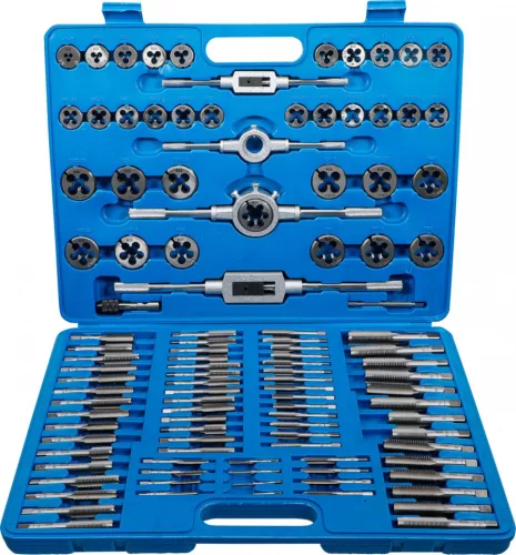 BGS technic Set de filiere si tarozi pentru pas normal si pas fin M2 - M18, 110 piese (BGS 1900)