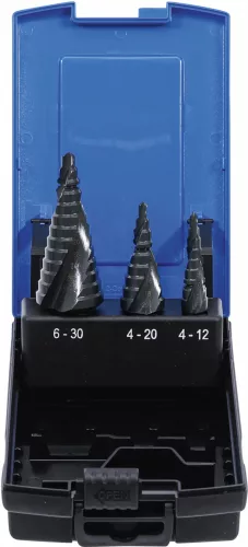 BGS technic Set burghie în trepte | Ø 4 - 30 mm | 3 piese (BGS 1945)