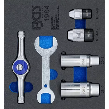   BGS technic Suport organizator pentru cărucior 1/6: Set dispozitive strângere pentru tarozi | 6 piese (BGS 1984-2)