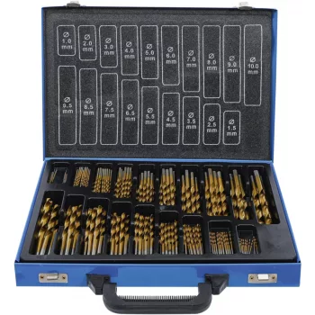   BGS technic Set burghie spiralate | HSS | titan nitrurat | 1 - 10 mm | 170 piese (BGS 1994)