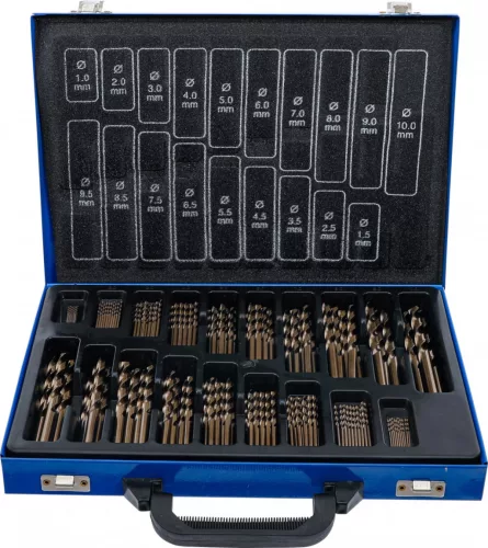 BGS technic Set burghie spiralate | HSS | aliaj 5% cobalt | 1 - 10 mm | 170 piese (BGS 2000)
