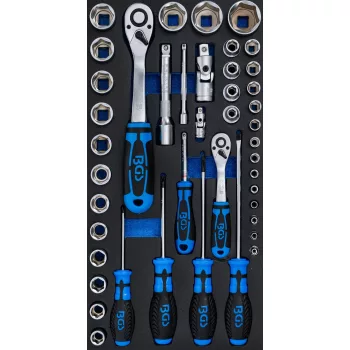   BGS technic Suport din spumă pentru BGS 2002 | Set chei tubulare şi şurubelniţe | 43 piese (BGS 2002-7)