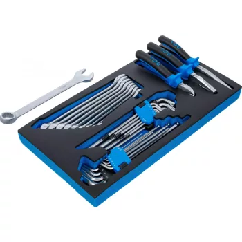   BGS technic Suport din spumă pentru BGS 2002 | Cheie combinată, cleşti şi chei unghiulare | 31 piese (BGS 2002-8)