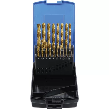   BGS technic Set burghie spiralate | HSS | titan nitrurat | 1 - 10 mm | 19 piese (BGS 2013)