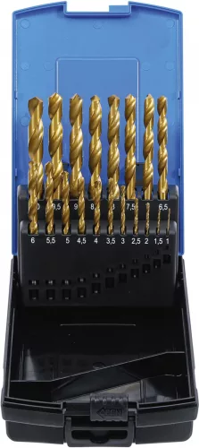 BGS technic Set burghie spiralate | HSS | titan nitrurat | 1 - 10 mm | 19 piese (BGS 2013)