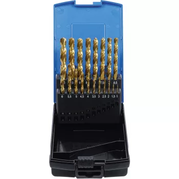   BGS technic Set burghie spiralate | HSS-G | titan nitrurat | 1 - 10 mm | 19 piese (BGS 2040)