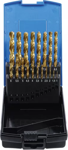 BGS technic Set burghie spiralate | HSS-G | titan nitrurat | 1 - 10 mm | 19 piese (BGS 2040)