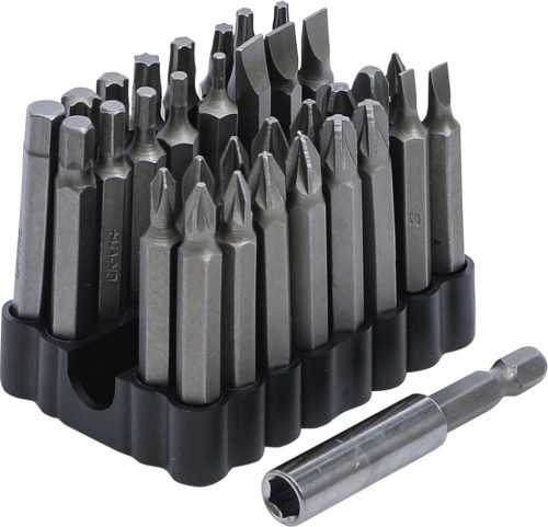 BGS DIY Set biţi pentru şuruburi de siguranţă | Antrenare hexagon exterior 6,3 mm (1/4") | 33 piese (BGS 20810)
