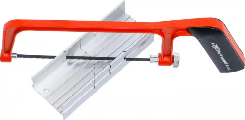BGS DIY Ferăstrău pentru metale din aluminiu | incl. cutie-suport tăiere şi pânză | 150 mm (BGS 2082)