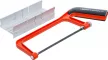 BGS DIY Ferăstrău pentru metale din aluminiu | incl. cutie-suport tăiere şi pânză | 150 mm (BGS 2082)
