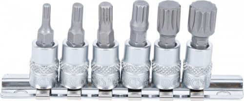 BGS technic Set biţi | 6,3 mm (1/4") | Dantură interioară multiplă (pentru XZN) M4 - M12 | 6 piese (BGS 2162)