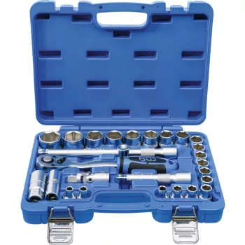   BGS technic Set chei tubulare | Antrenare 12,5 mm (1/2") | Mărimi în ţoli | 27 piese (BGS 2216)