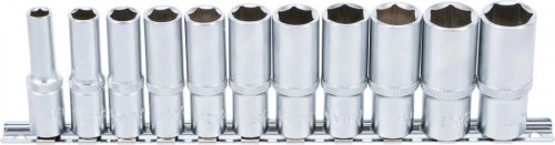 BGS technic Set tubulare hexagonale | lungi | 10 mm (3/8") | 8 - 19 mm | 11 piese (BGS 2222)