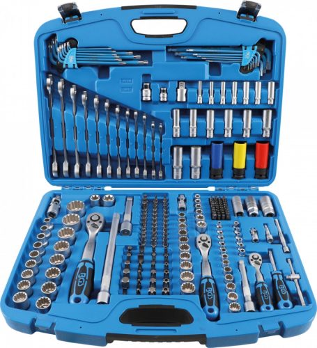 BGS technic Set chei tubulare  Gear Lock  | Antrenare 6,3 mm (1/4 ) / 10 mm (3/8 ) / 12,5 mm (1/2 ) | 218 piese (BGS 2290)