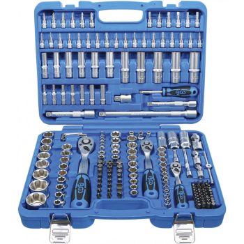   BGS technic Trusa cu tubulare profil ondulat Super Lock 4-32mm, 1/4' + 3/8' + 1/2', biti combinati simpli si cu tubulare , 192piese (BGS 2292)