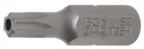 BGS technic Bit | Antrenare 6 colțuri exterior 6,3 mm (1/4") | Profil T (pentru Torx) cu gaură T25 (BGS 2442)