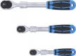 BGS technic Set chei cu clichet reversibil | extensibil | 6,3 mm (1/4") - 10 mm (3/8") - 12,5 mm (1/2") | 3 piese (BGS 25123)