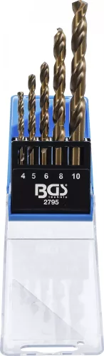 BGS technic Set burghie spiralate | HSS | 4 - 10 mm | 5 piese (BGS 2795)