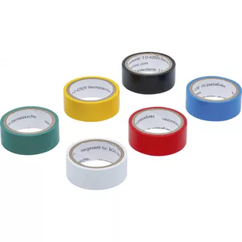   BGS DIY Bandă izolatoare multiplă color | 19 x 3,5 m | 6 piese (BGS 3024)