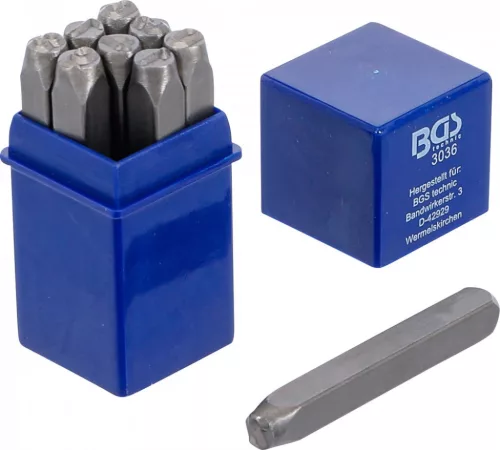 BGS technic Poansoane numere | 6 mm (BGS 3036)