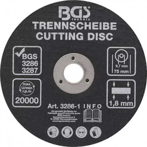 BGS technic Disc de taiat pentru polizor pneumatic 75mm (BGS 3286-1)