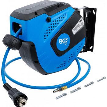   BGS technic Furtun de aer pe rola cu strangere automata, presiune max. 20bari, diametru interior 8mm, diametru exterior 12mm, lungime 10m (BGS 3297)