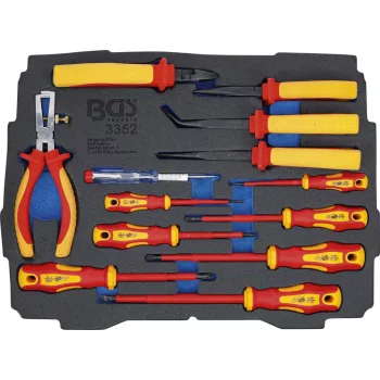   BGS technic Suport din spumă pentru art. BOXSYS1 & 2: Set cleşti VDE / şurubelniţe | 13 piese (BGS 3352)