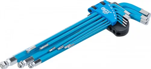BGS technic Set chei tip L | extra lungi | Imbus | Mărimi în ţoli | 9 piese (BGS 35101)