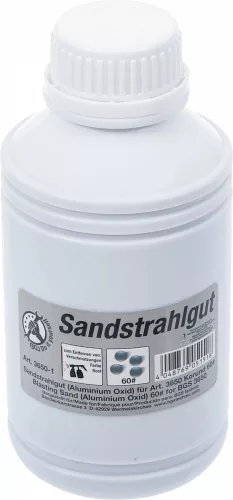 BGS DIY Material de sablare | Oxid de aluminiu | Corund 60# | 850 g (BGS 3650-1)