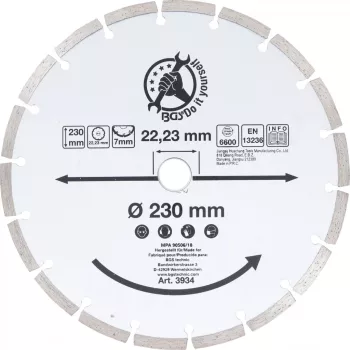 BGS DIY Disc de tăiere cu segmenţi | Ø 230 mm (BGS 3934)
