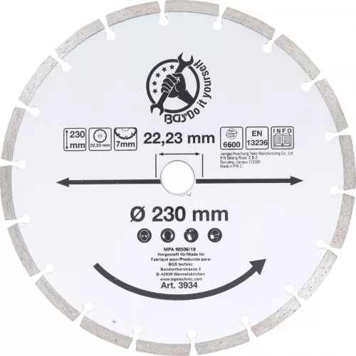 BGS DIY Disc de tăiere cu segmenţi | Ø 230 mm (BGS 3934)