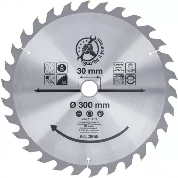   BGS DIY Disc fierăstrău circular carburi metalice | Ø 300 x 30 x 3,2 mm | 30 dinţi (BGS 3955)