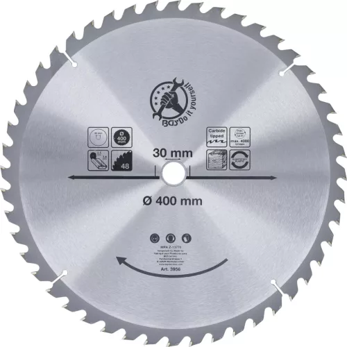 BGS DIY Disc fierăstrău circular carburi metalice | Ø 400 x 30 x 3,4 mm | 48 dinţi (BGS 3956)