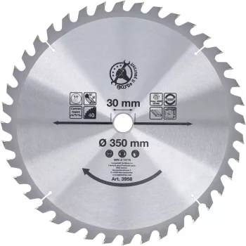   BGS DIY Disc fierăstrău circular carburi metalice | Ø 350 x 30 x 3,4 mm | 40 dinţi (BGS 3958)