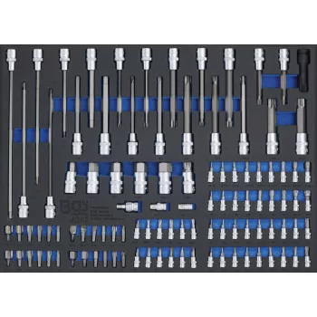   BGS technic Suport organizator pentru cărucior 3/3: biţi şi capete biţi | 104 piese (BGS 4017)