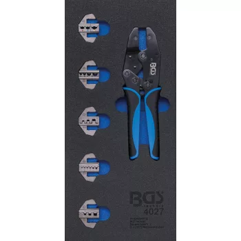   BGS technic Set cleşti sertizare cu 5 perechi bacuri presare | 11 piese : Suport organizator pentru cărucior 1/3 (BGS 4027)