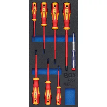   BGS technic Set şurubelniţe VDE | 8 piese : Suport organizator pentru cărucior 1/3 (BGS 4037)