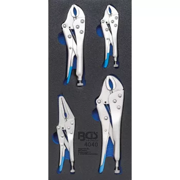   BGS technic Tava unelte pentru dulap 1/3 (408x189x32 mm) clesti autoblocanti, 4 piese (BGS 4040)